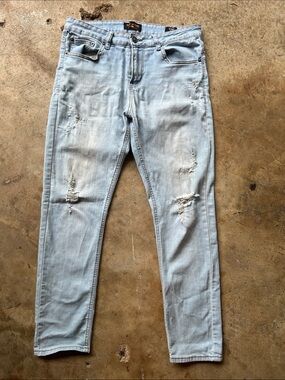 Light Wash Distressed Skinny Jeans